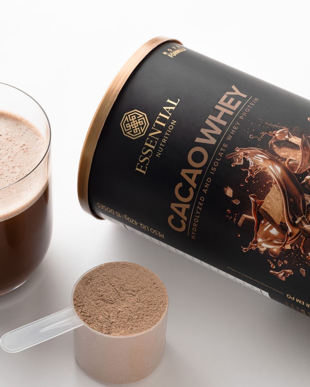 Cacao Whey Lata | Essential Nutrition 420g