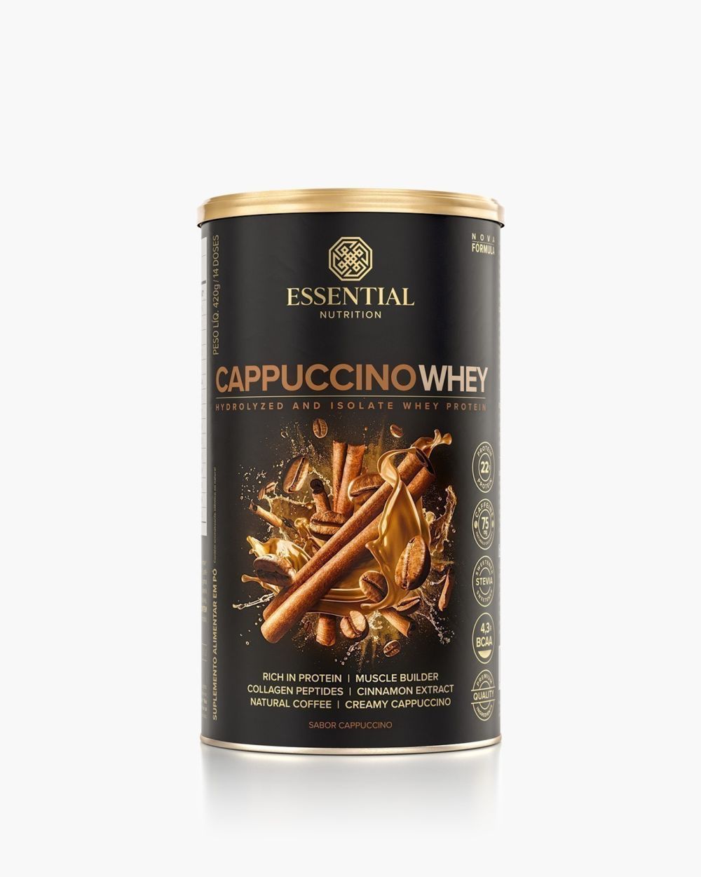 Cappuccino Whey Lata | Essential Nutrition 420g