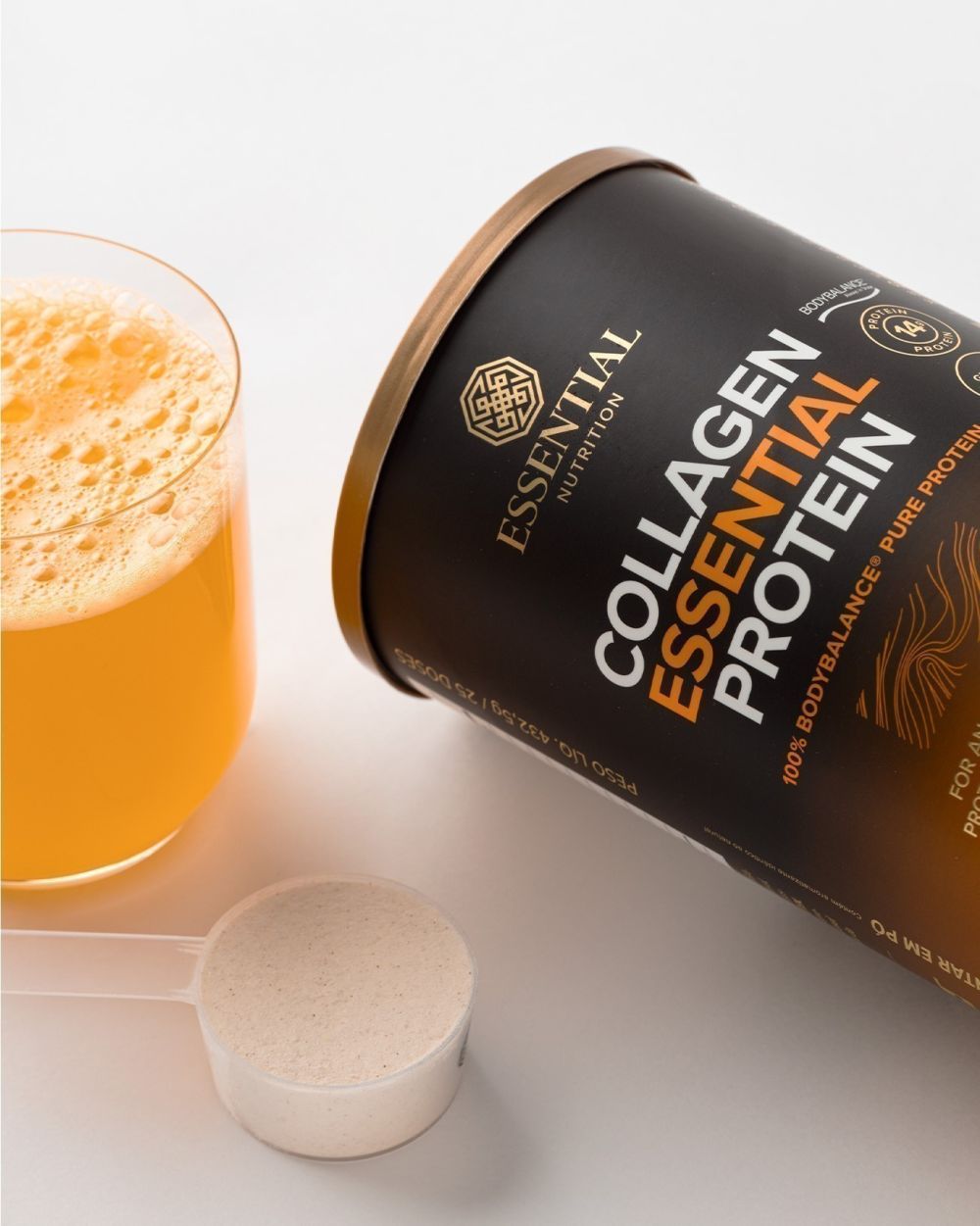 Collagen Essential Protein Tangerina Lata | Essential Nutrition 432,5g
