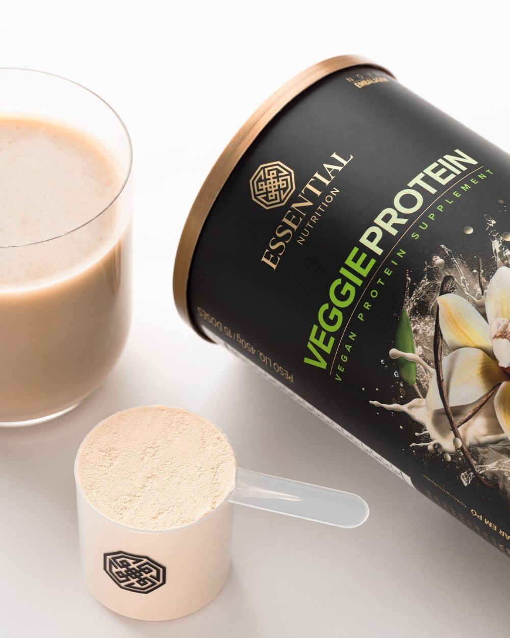 Veggie Protein Vanilla Whey Lata | Essential Nutrition 450g